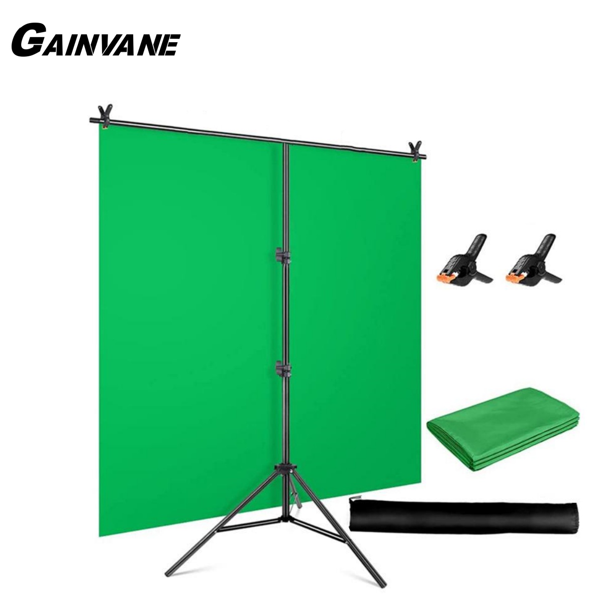 Green Screen Collapsible - T bentuk dudukan latar belakang Kit