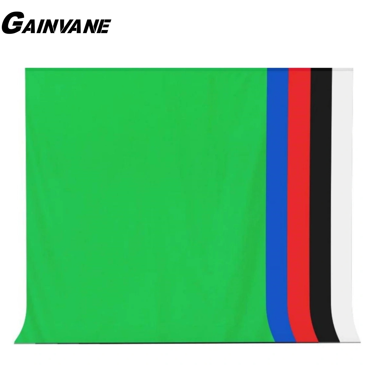 Green Screen Collapsible - Kain Latar Belakang GAINVANE Putih Hitam