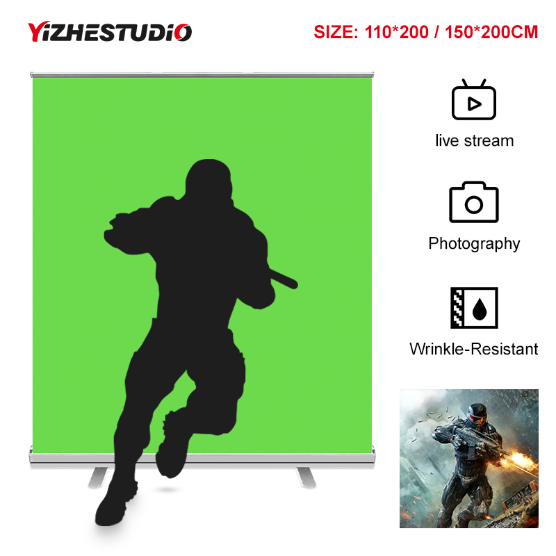 Green Screen Collapsible - LATAR BELAKANG dapat dilipat, kain tahan