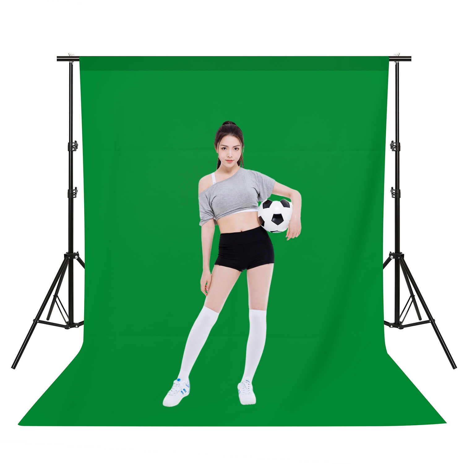 Green Screen Collapsible - Kain latar belakang fotografi kain hijau