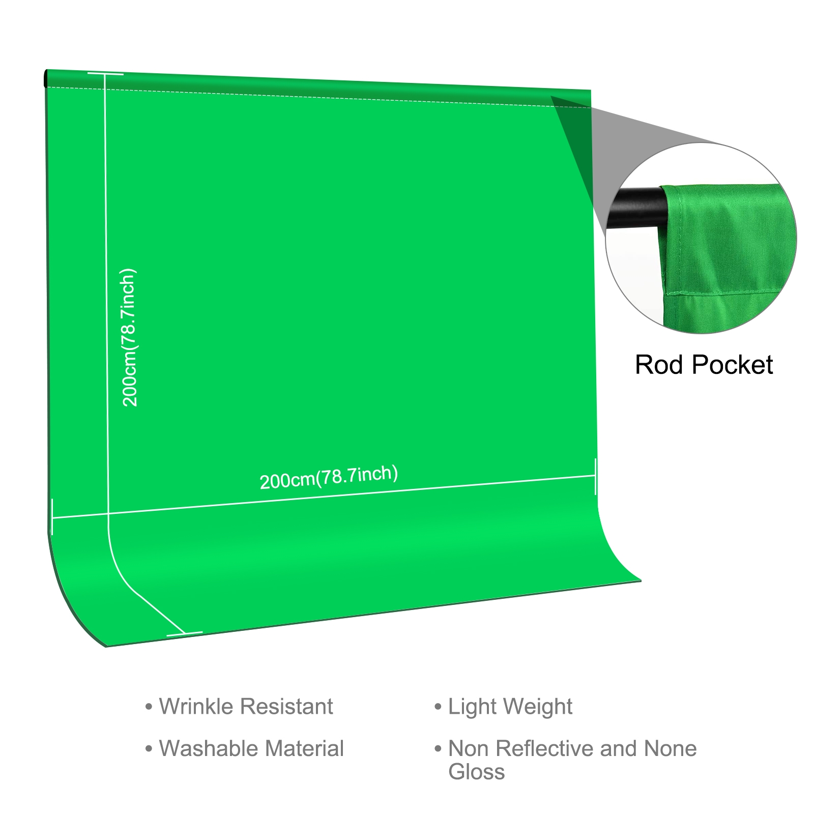 PULUZ Kain Latar Belakang Foto - Green Screen Collapsible ulasan dan harga