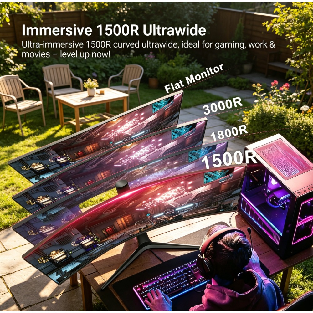 Monitor Gaming Lengkung Garden - Gaming Monitor Curved ulasan dan harga