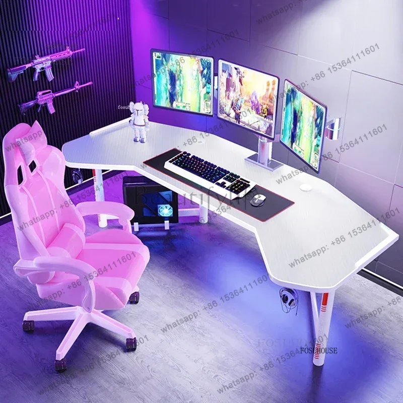 Meja Komputer Putih Perabot Ka - Esports Gaming Furniture ulasan dan harga