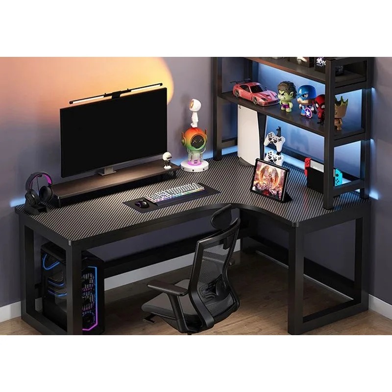 Meja Gaming Komputer Bentuk L  - Esports Gaming Furniture ulasan dan harga